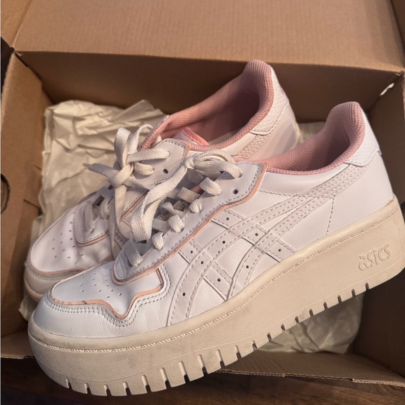 Asics JAPAN SP F platform White and Pink Sneakers 7.5 - Picture 1 of 9